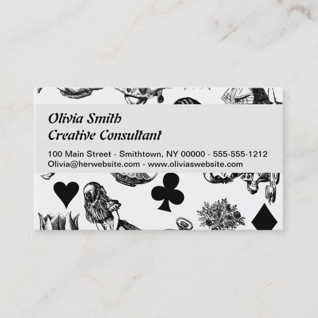  Classic Alice in Wonderland Characters: Original  Business Card (Front)