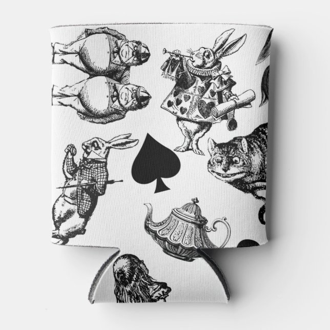  Classic Alice in Wonderland Characters: Original  Can Cooler (Front)