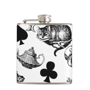  Classic Alice in Wonderland Characters: Original  Hip Flask