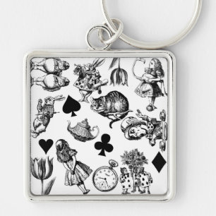  Classic Alice in Wonderland Characters: Original  Key Ring