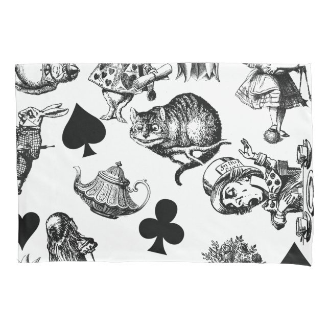  Classic Alice in Wonderland Characters: Original  Pillowcase (Front)