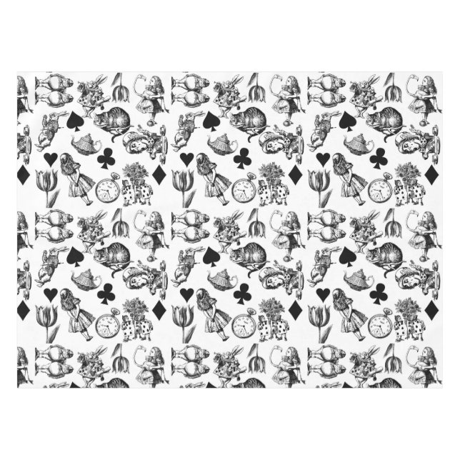  Classic Alice in Wonderland Characters: Original  Tablecloth (Front (Horizontal))