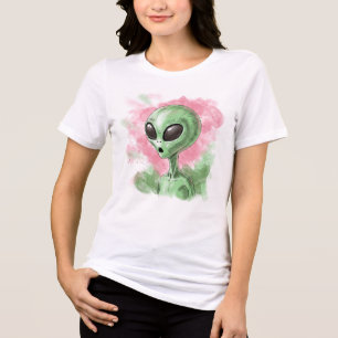 Classic Alien Illustration Tri-Blend Shirt