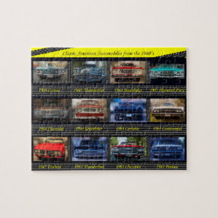 Classic American Automobiles from the 1960's. Jigsaw Puzzle