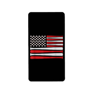 Classic American Baseball Flag - Vintage Baseball Label