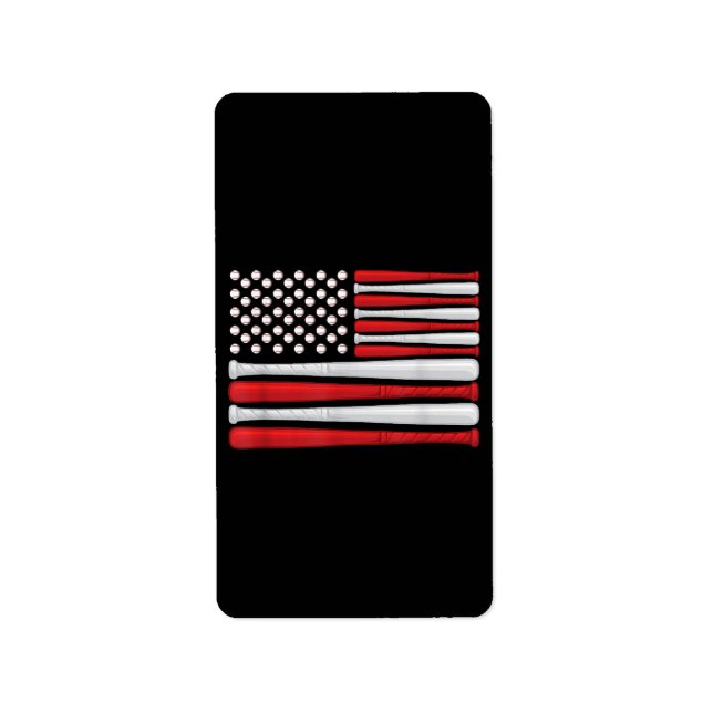 Classic American Baseball Flag - Vintage Baseball  Label (Front)