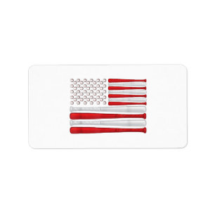 Classic American Baseball Flag - Vintage Baseball Label