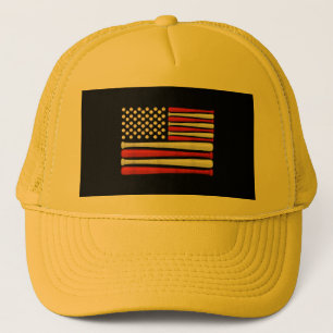 Classic American Baseball Flag - Vintage Baseball  Trucker Hat