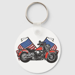 Classic American Biker Key Ring