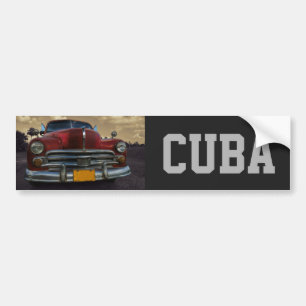 Classic American car in Vinales, Cuba Bumper Sticker