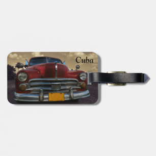 Classic American car in Vinales, Cuba Luggage Tag