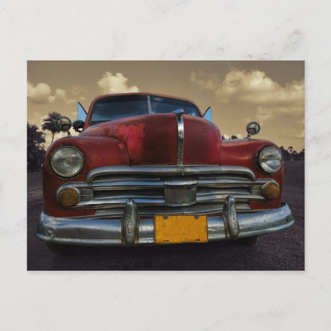 Classic American car in Vinales, Cuba Postcard (Front)