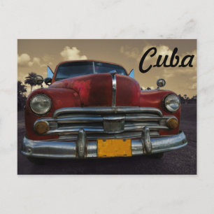 Classic American car in Vinales, Cuba Postcard
