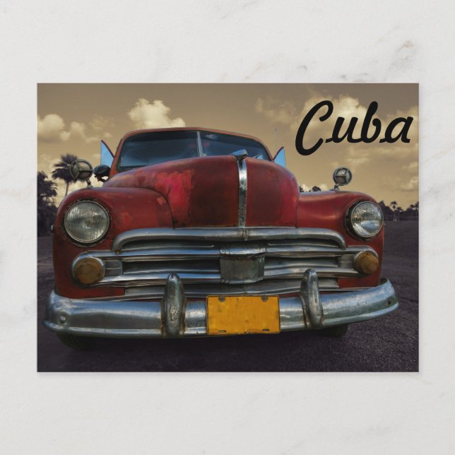 Classic American car in Vinales, Cuba Postcard (Front)
