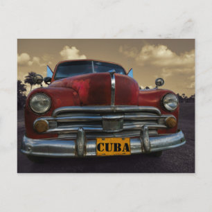 Classic American car in Vinales, Cuba Postcard