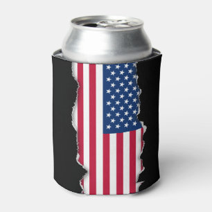 Classic American Flag Can Cooler