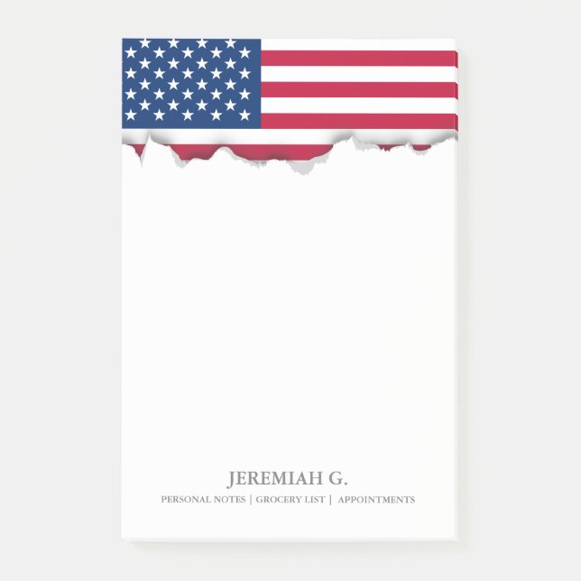 Classic American Flag Post-it Notes (Front)