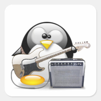 Classic American Guitar and Amplifier Tux Square Sticker