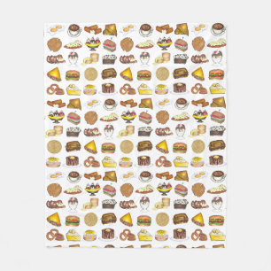 Classic American Lunch Counter Greasy Spoon Diner Fleece Blanket