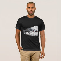 Classic American Muscle Car Burnout Graphic