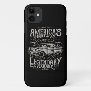 Classic American Muscle Car   Hotrod's Highway Case-Mate iPhone Case