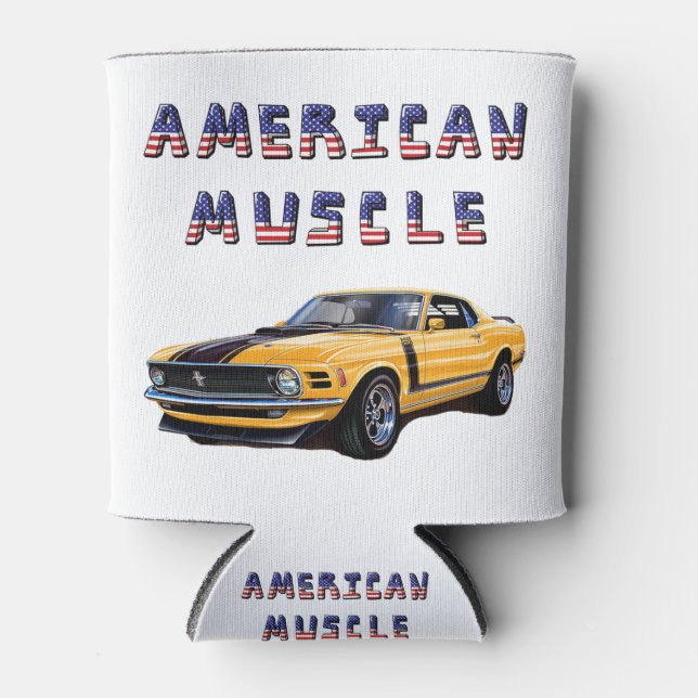 Classic American Muscle Car Mustang Boss 302 Can Cooler (Front)