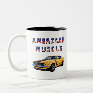 Classic American Muscle Car Mustang Boss 302 Two-Tone Coffee Mug