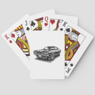 Classic American Muscle Car Retro Vintage 60s 70s Playing Cards