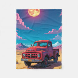 Classic American Pickup  Fleece Blanket