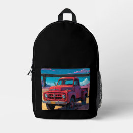 Classic American Pickup Printed Backpack