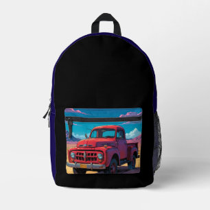 Classic American Pickup  Printed Backpack