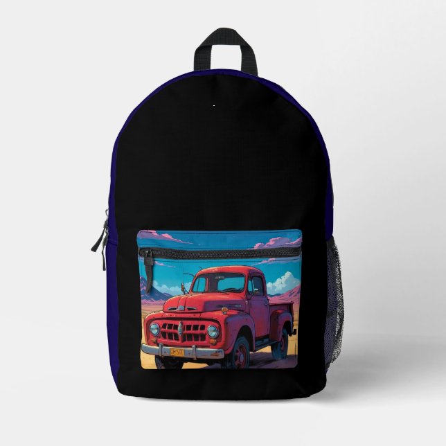 Classic American Pickup  Printed Backpack (Front)
