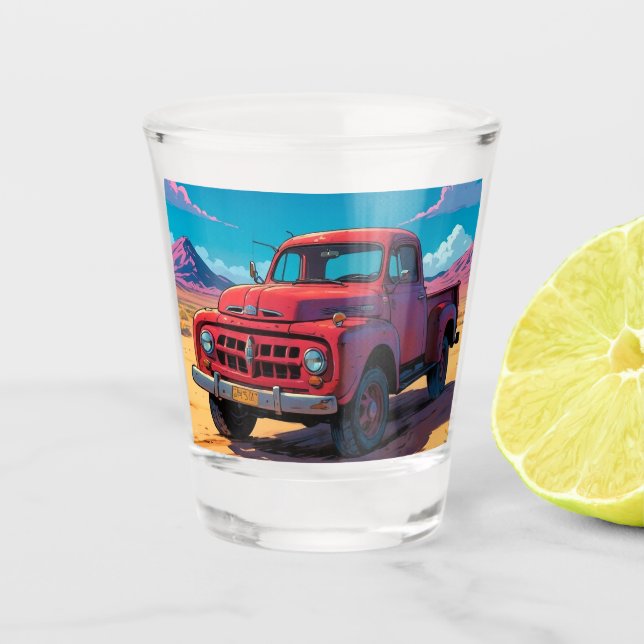 Classic American Pickup Shot Glass (Front)