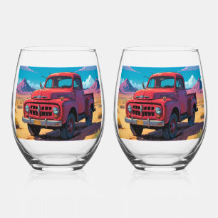 Classic American Pickup Stemless Wine Glass