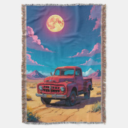 Classic American Pickup  Throw Blanket