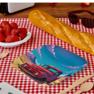 Classic American Pickup Truck  Paper Plate