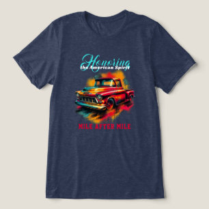 Classic American Pickup Truck Tri-Blend Shirt