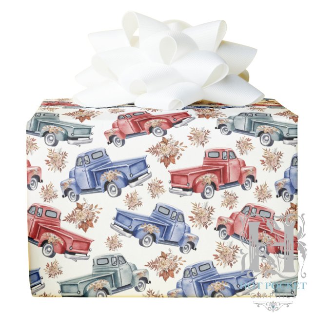 Classic American Pickup Trucks Wrapping Paper (Creator Uploaded)
