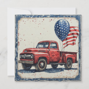 Classic American Ride: Vintage Glory Holiday Card