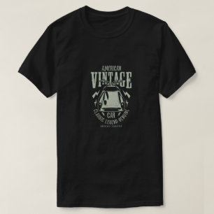 Classic American Vintage Car Black T-Shirt