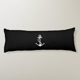 Classic Anchor Black and White Nautical Design Body Cushion
