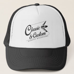 classic and custom garage trucker hat