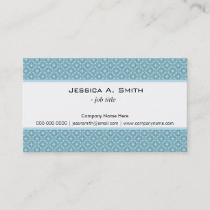 Classic and elegant blue seamless pattern business card