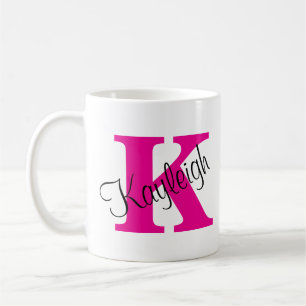 Classic and Elegant Personalised Initials Name  Coffee Mug