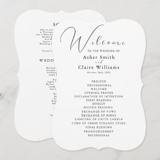 Classic and Elegant Wedding Program