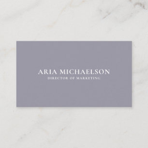 Classic and Minimal Lilac and White Business Card