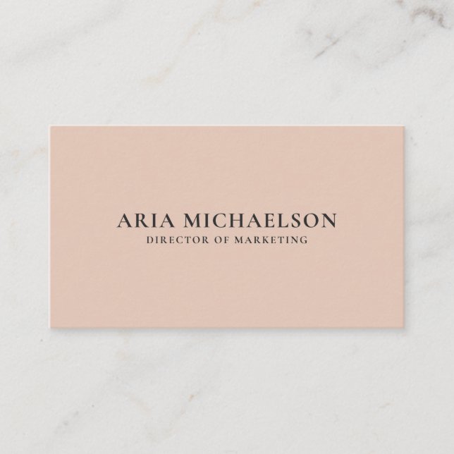 Classic and Minimal Neutral Cream Business Card (Front)