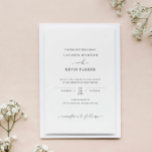 Classic and minimalist black and white wedding invitation<br><div class="desc">Invite guests to your wedding with this simple and classy customisable wedding invitation. This wedding invitation is perfect for any season.</div>