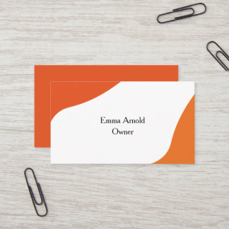 Classic and Modern Orange Business Card