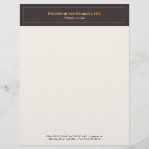 Classic and Professional Brown Letterhead Design